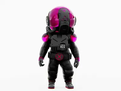 TOON ASTRONAUT F-B  Rigged for Unreal Engine - Unity - MIXAMO  3D model
