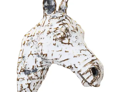 Decorative wall decoration horse head 3D model