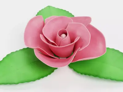 -Marzipan Rose- 3D model