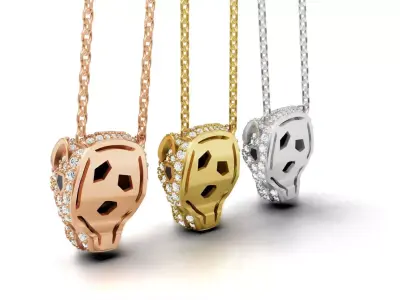 Panther Pendant Paved 3D print model