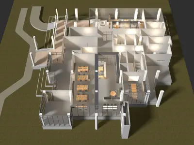 Office plan 24ZZ06 3D model