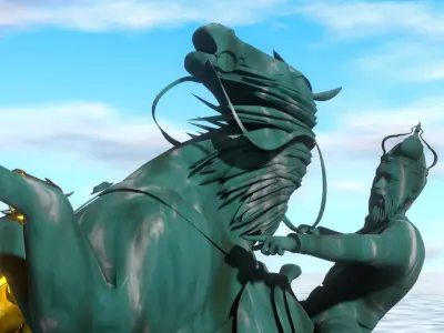 Rider Statue 3D model