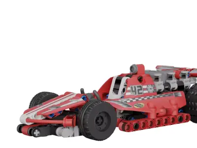 LEGO Race Car Low-poly 3D model
