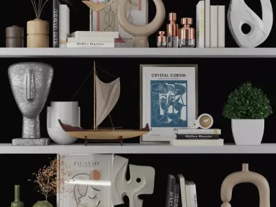 Decorative Set 001- vray and corona 3D model