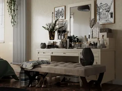  Modern Bedroom Design Corona Render 3D model