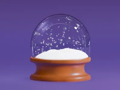 Winter Snow Globe 3D Model 3D model