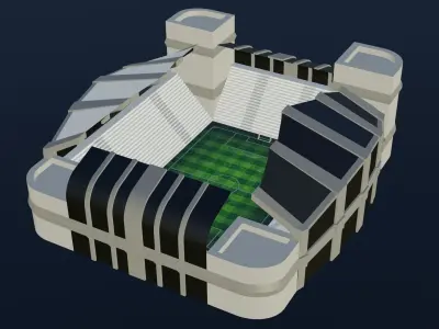 Football Stadium - Real Madrid Low-poly 3D model