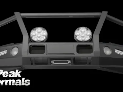 Deluxe LandCruiser Bullbar Low-poly 3D model