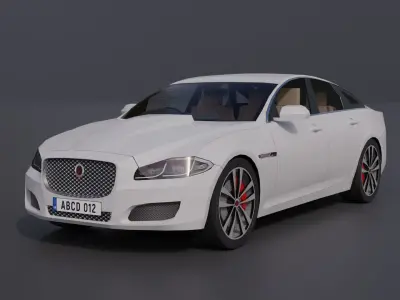 Generic Luxury Sedan 4 Low-poly 3D model