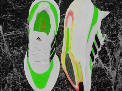 ADIDAS ULTRA BOOST 2021 - GREEN 3D SHOES Low-poly 3D model