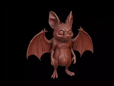 Bat Animal Sculpture 3D print model buy
