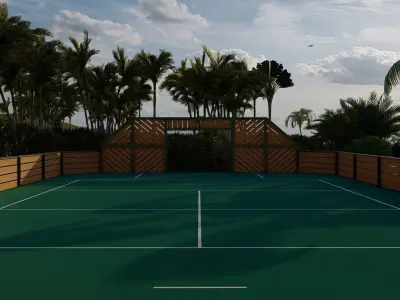 Urban stadium - Street soccer pitch 3D model