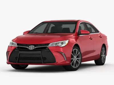Toyota Camry XSE 2015 detailed interior 3D model