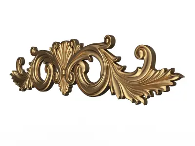 Carved Plaster Molding Decoration 043 Low-poly 3D model
