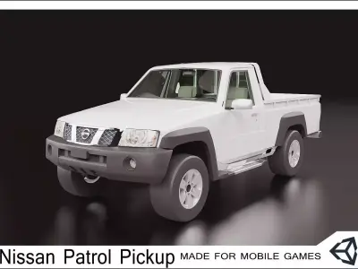 2016 Nissan Patrol Pickup Low-poly 3D model