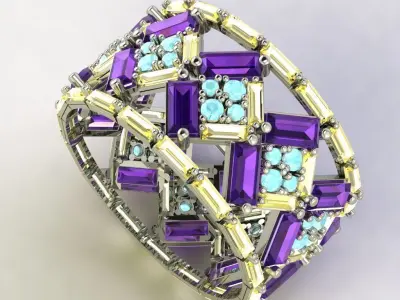 3d Bracelet ring 3D print model