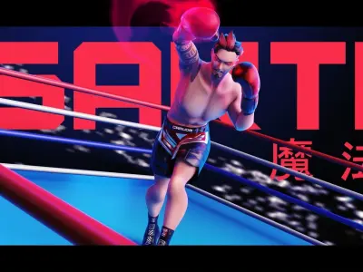 Low Poly Boxer - MMA Fighter - Sakti Low-poly 3D model