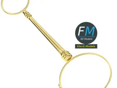 Lorgnette monocle eyeglass 3D model