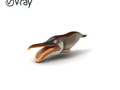 Pelican Eel Deep Sea Creature model pack Low-poly 3D model