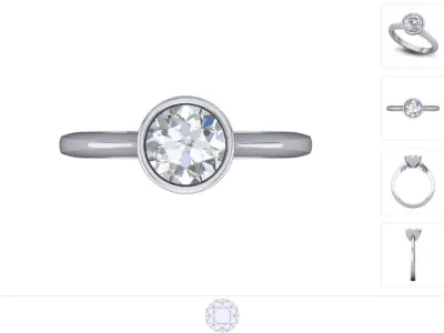 Women ring 3dm stl render detail 3D print model 11