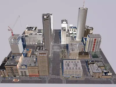 City road street view 3D model