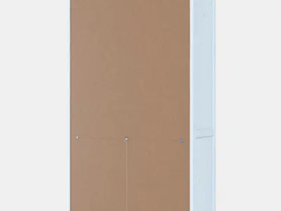 HEMNES 3-drawer display cabinet Low-poly 3D model