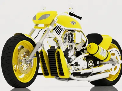 Chopper Biker 6 - 4K 3D model