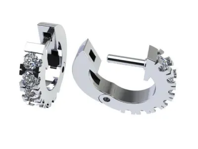 Half Infinity Diamond Hoop 2mm 3D print model