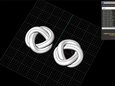 Stud earring model 986 3D print model