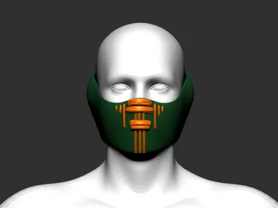 helmet high poly sculpt 3d printable ver 7 3D model 3D model 14