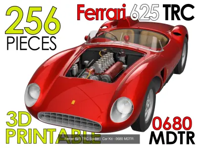 Ferrari 625 TRC 3D Printable - Car Kit BundlePack 3D Model Collection