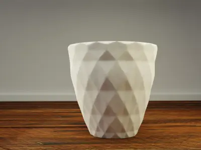 Decorative Diamond Vase Low-poly 3D model