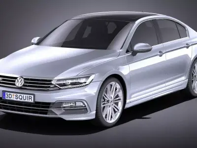 Volkswagen Passat R-line 2015 VRAY 3D model