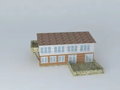 A Typical Low-Poly Family House/Condominium Free 3D model