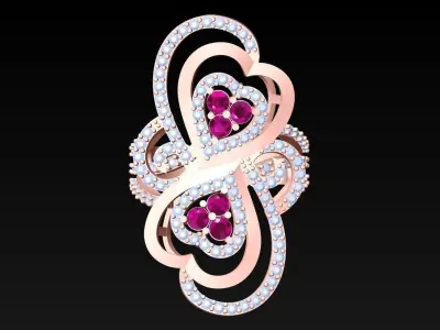 Heart Ring - Womens Rings - N2393 3D print model