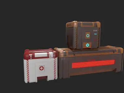 SCI-FI Weapons pack 1 Low-poly 3D model