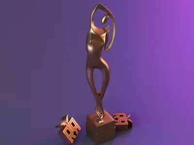 Ballet dance sculpture 3D print model