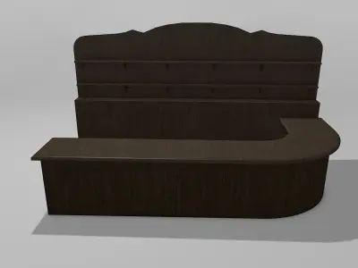 Bar Counter Low-poly 3D model
