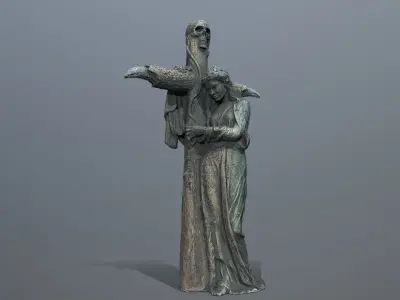 woman Statue Low-poly 3D model