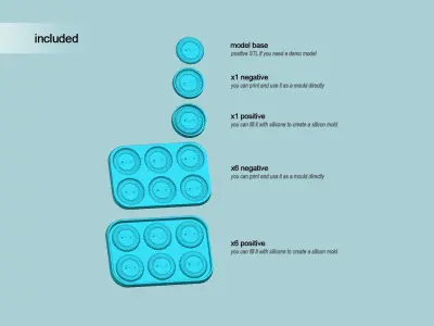 Cookie Mould 21 - Biscuit Silicon Molding 3D print model