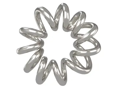 Abstract Coil Shape v1 001 Low-poly 3D model