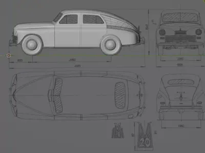 Car Old mobile 3D model