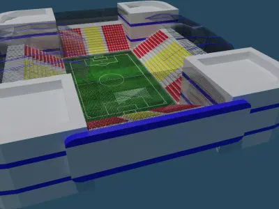 Football stadium 3D model get
