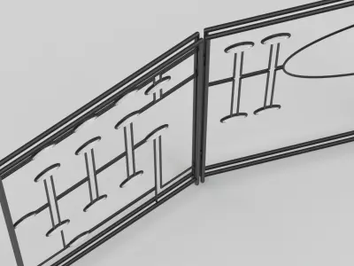 Fireplace Panel 02 Screen 3D model