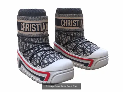 Dior Alps Snow Ankle Boots 3D Model Pack