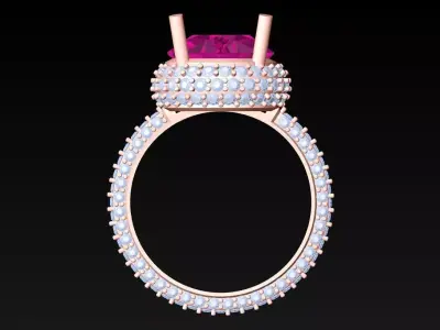 Diamond Ring - Womens Rings - G2N124 3D print model