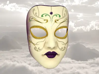 Fun mask carnival 3D model