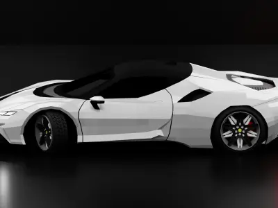 Furry Steal 90 - Low Poly Generic Super Car Low-poly 3D model