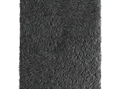 Tibetan rug with long fur 3D model