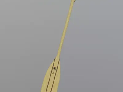 Paddle wooden Low-poly 3D model